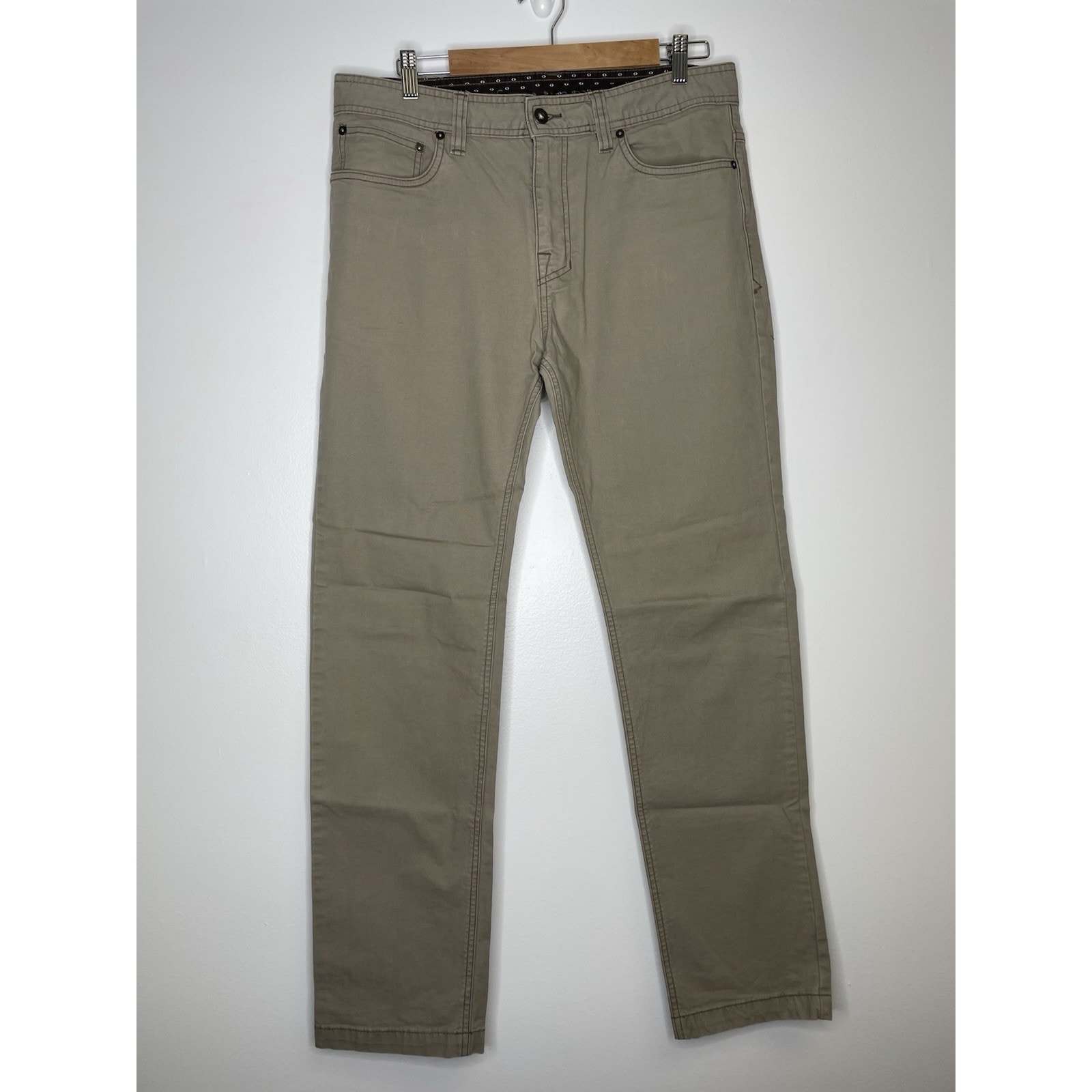 Prana Tuscon Khaki Hiking Slim Fit Pants Men's Size 34x32 Style M4tu32314
